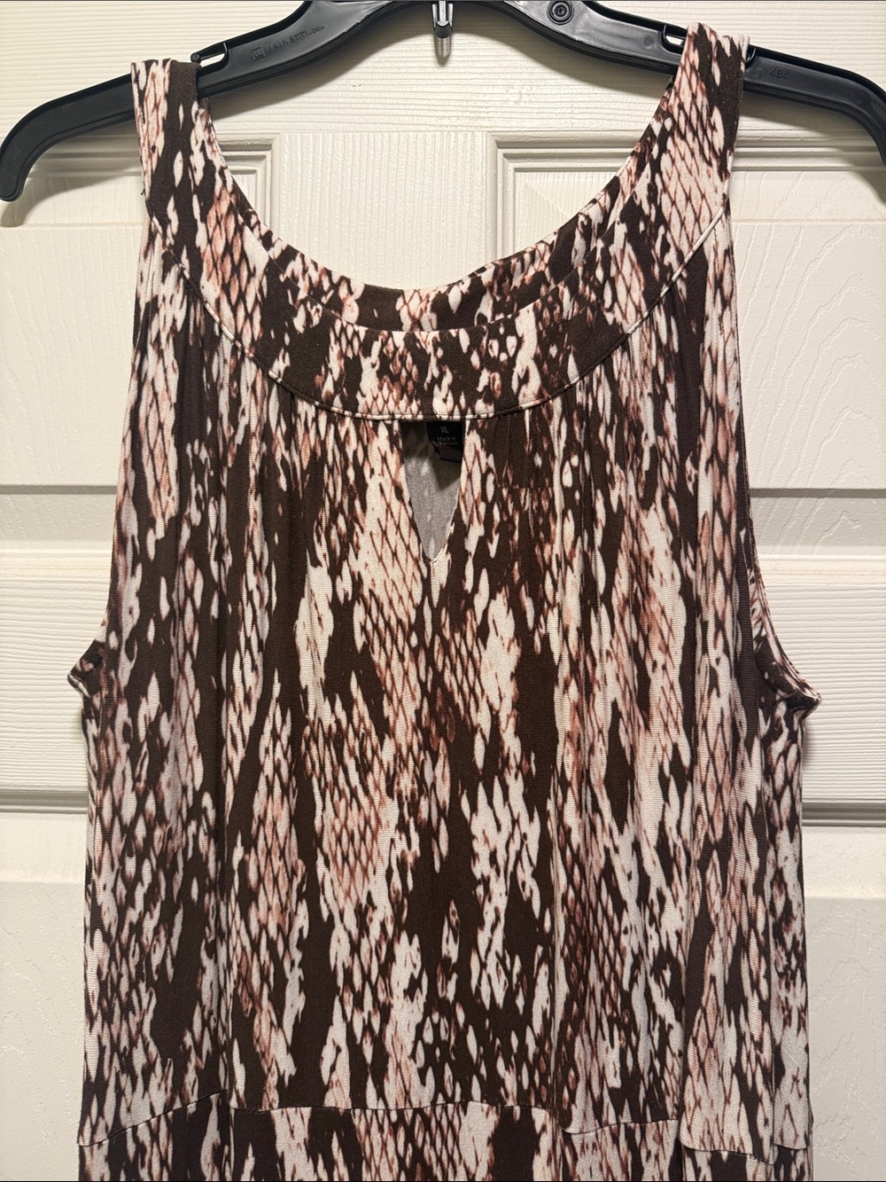 Dana Bachman Maxi Dress Brown Snake Print XL